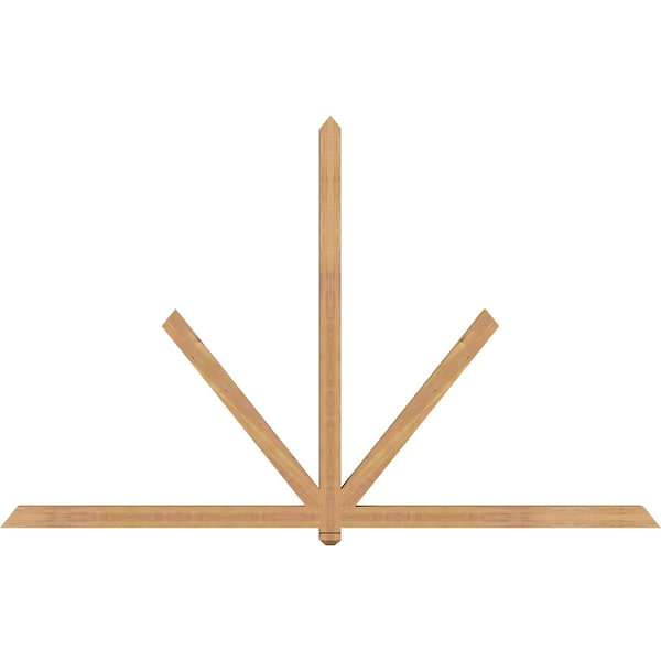 Ekena Millwork Kennewick Timber Gable Bracket, Western Red Cedar, 108"W x 68"H x 3 1/2"D x 3 1/2"F, 15/12 Pitch GBW108X68X0404KEN00SWR - main